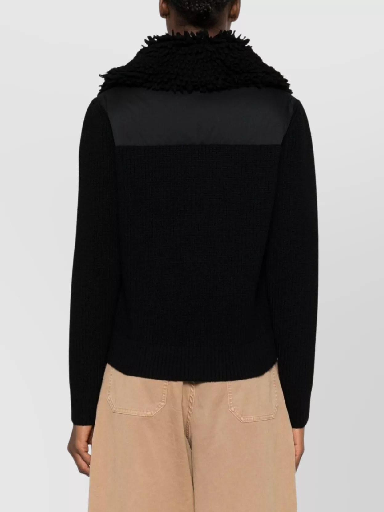 Moncler Grenoble Quilted Jacket Shearling Collar