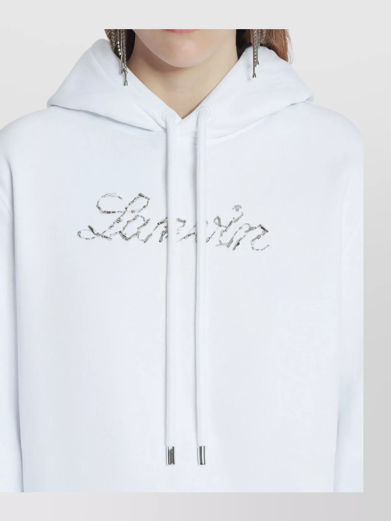Lanvin Embroidered Handwritten Logo Hoodie