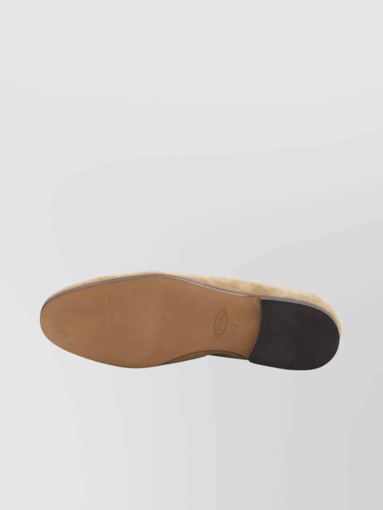 Tod's Almond Toe Suede Loafers With Leather Sole