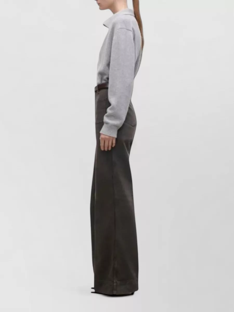Victoria Beckham Cashmere-Blend Fine-Knit Long-Sleeve Sweater