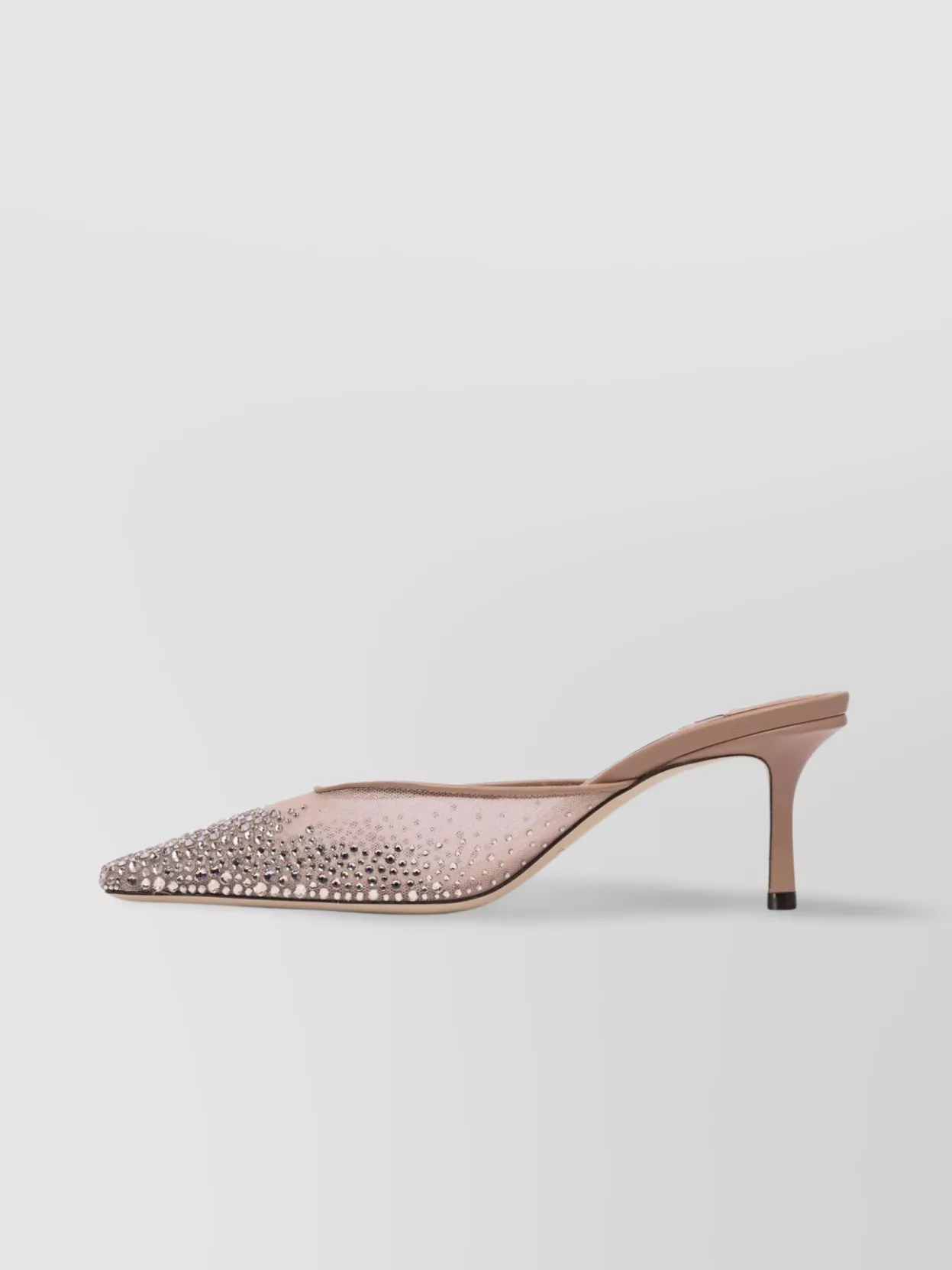 Jimmy Choo Embellished Mesh Pointed Toe Sandals