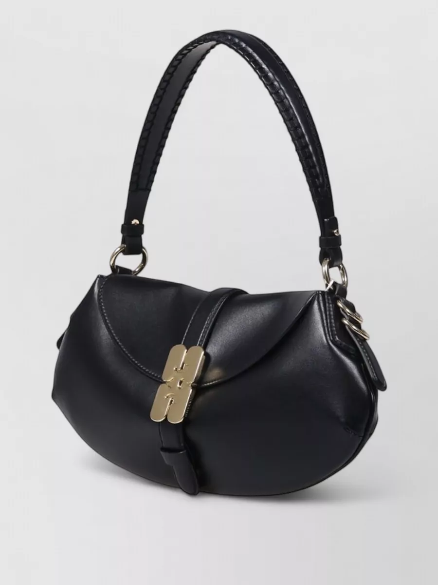 Ganni Kat Shoulder Baguette Bag Buckle Detail