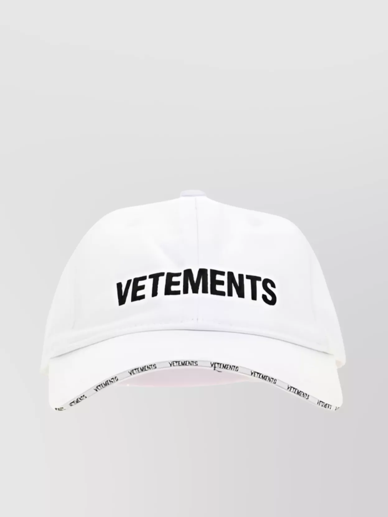 Shop Vetements Curved Brim Hat With Eyelet Vents In White