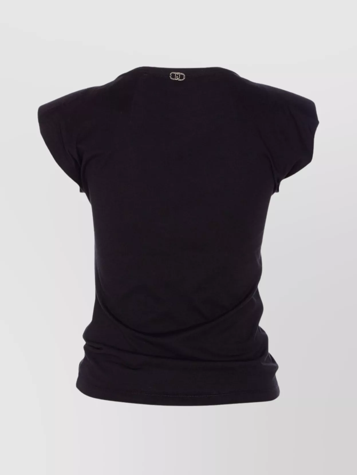Liu Jo Crystal Embellished Cap Sleeve Ruched Top
