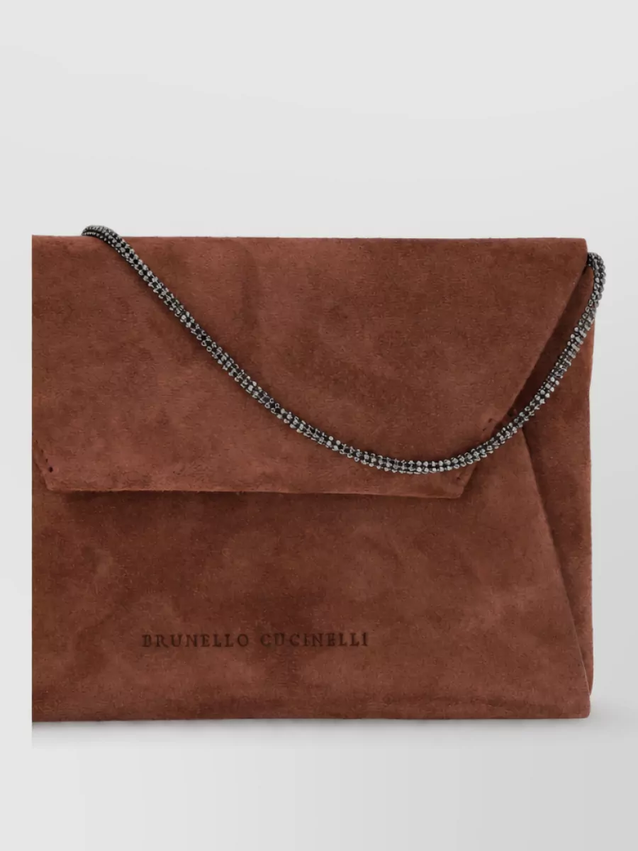 Brunello Cucinelli Suede Clutch Bag