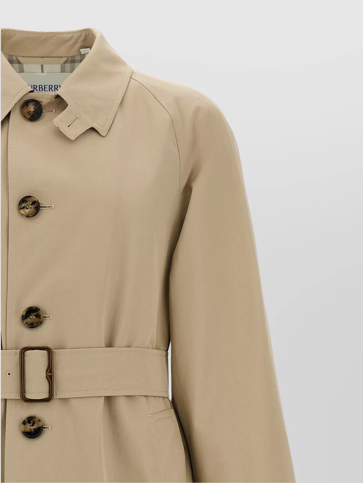 Burberry Trench Coat Gabardine Ajustable Cuffs Back Vent