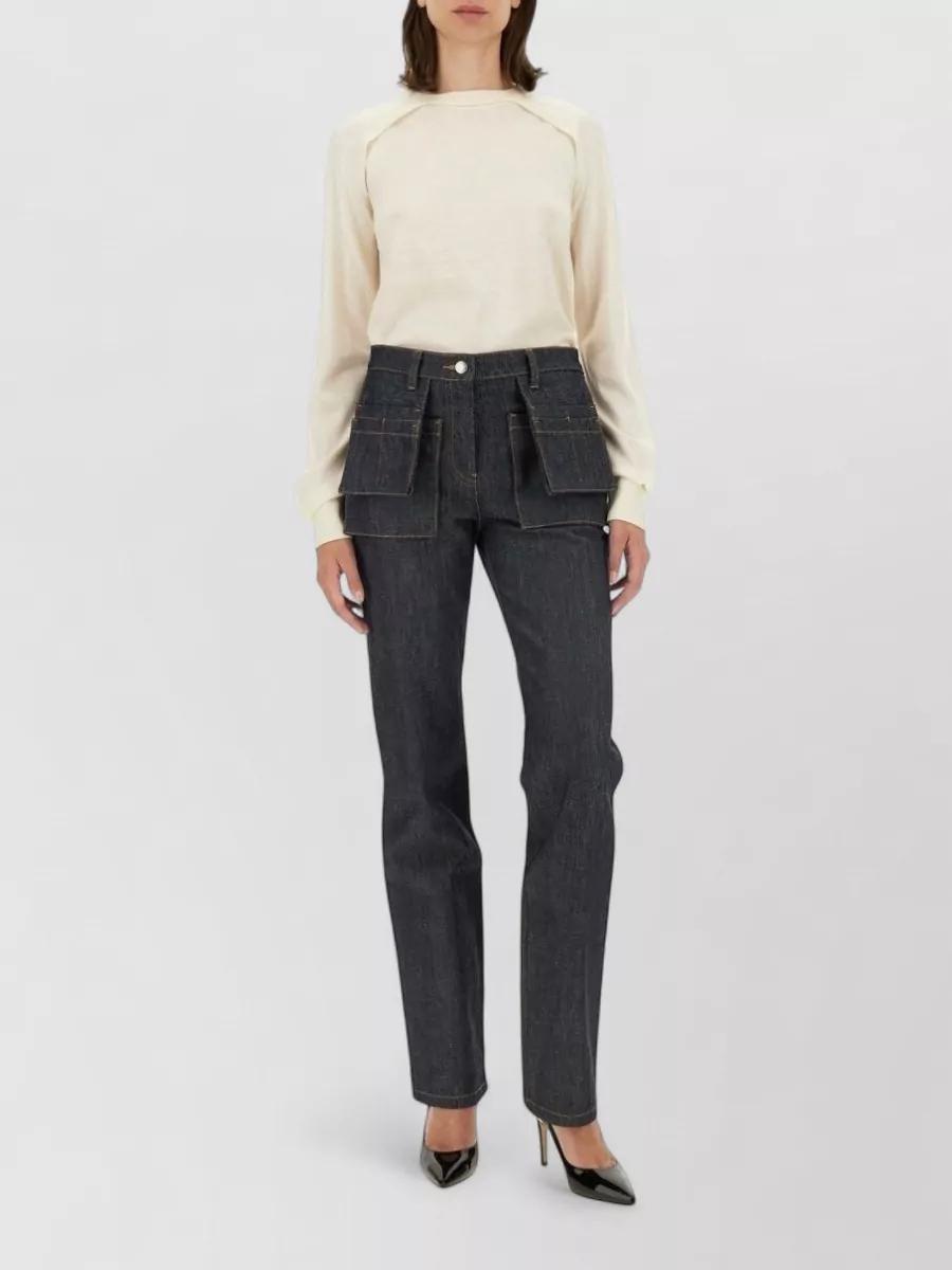 Helmut Lang wool silk jersey blouse