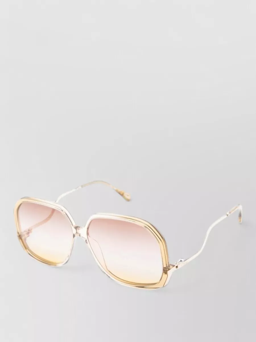 Chloé Geometric Frame Sunglasses