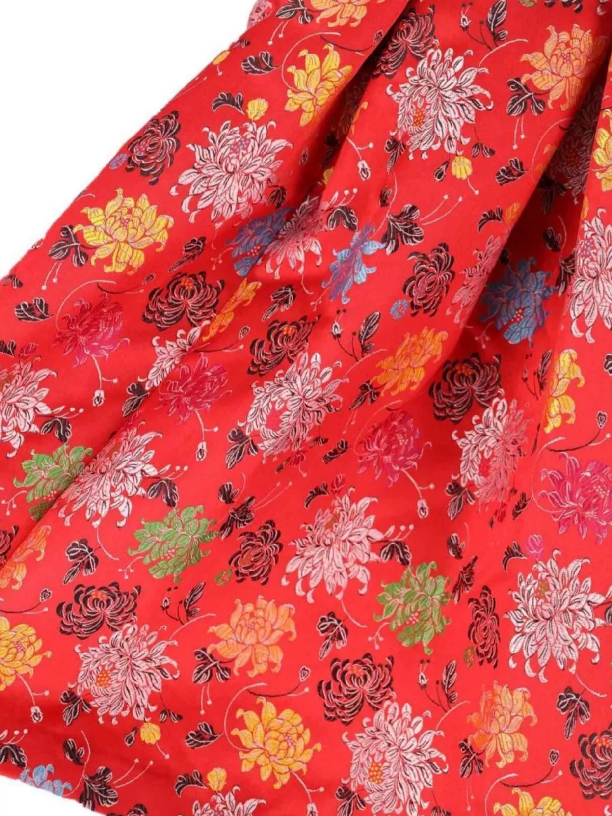 COMME DES GARÇONS A-LINE SILHOUETTE FLORAL PATTERN PLEATED SKIRT