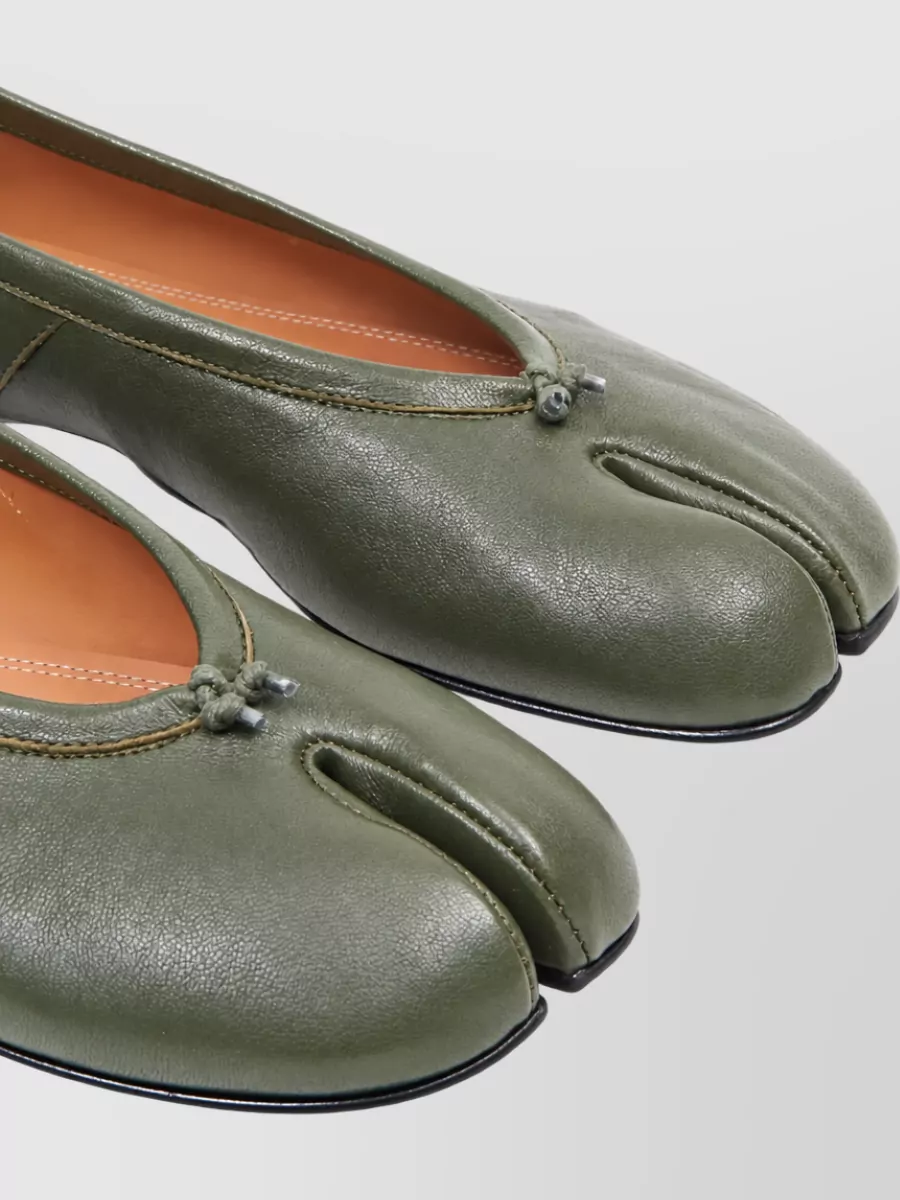Maison Margiela Leather Ballerina Flats