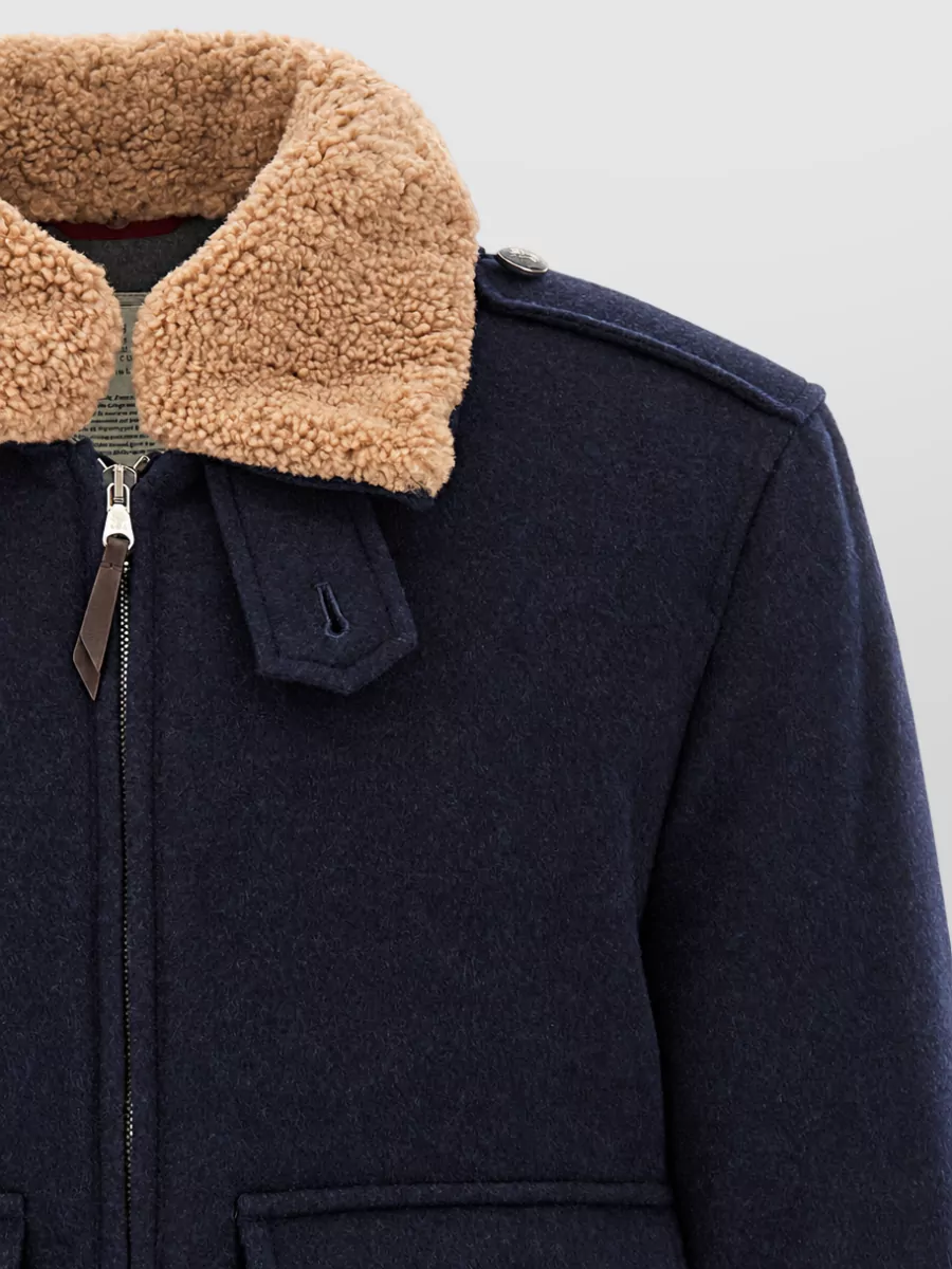 Brunello Cucinelli Cashmere regular-fit single-breasted bomber jacket
