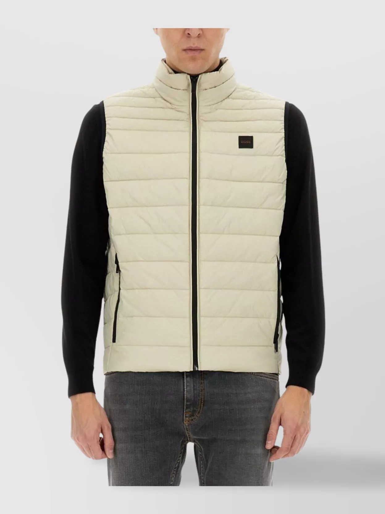 Boss Quilted Sleeveless High Neck Vest