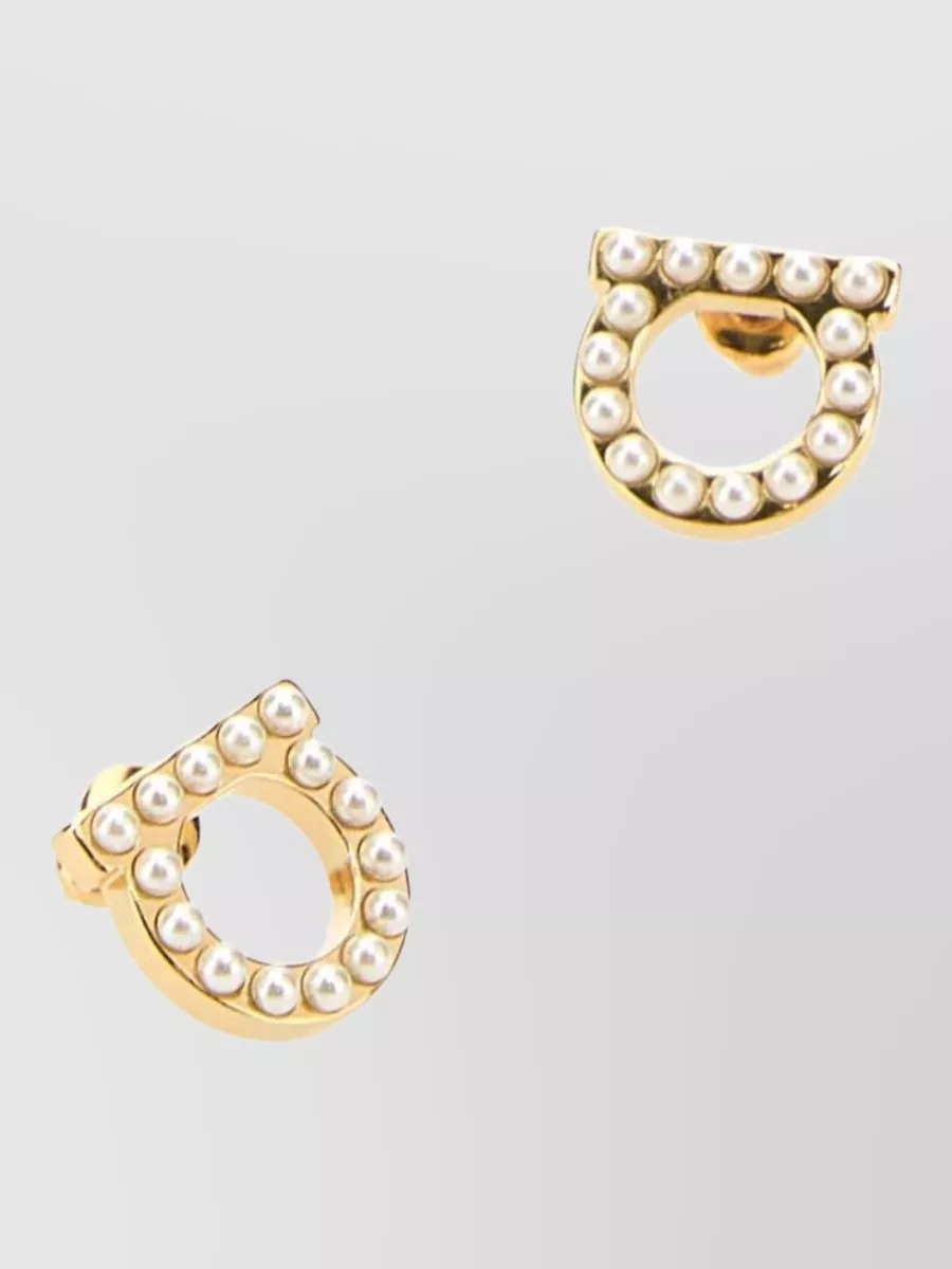 Ferragamo Plexiglass Stud Earrings