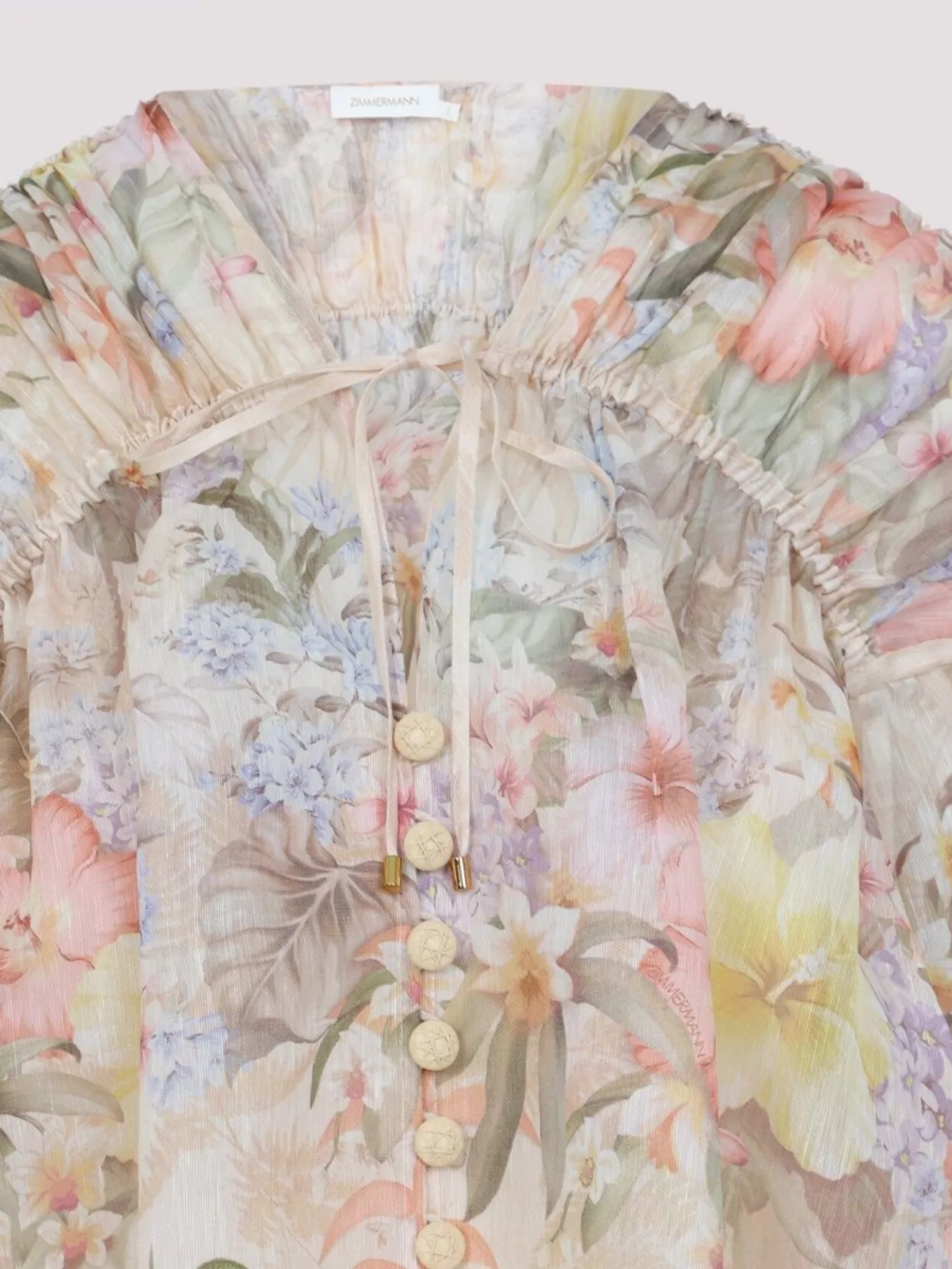 Shop Zimmermann Tropical Floral Silk Blend Blouse