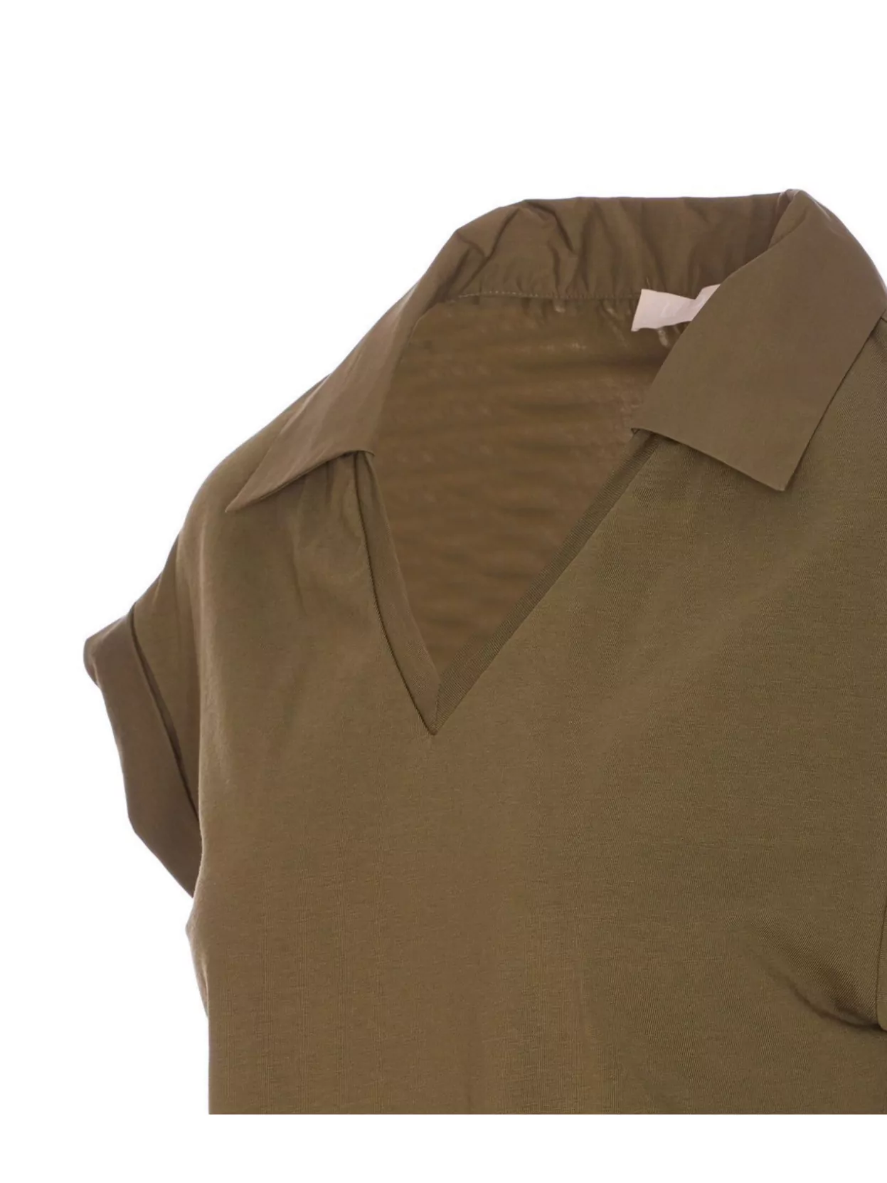 Liu Jo Embroidered Detail Back V-Neckline Scalloped Hem Top