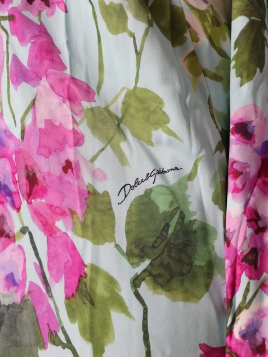 Dolce&Gabbana Silk Floral-Print Wrap Maxi Dress