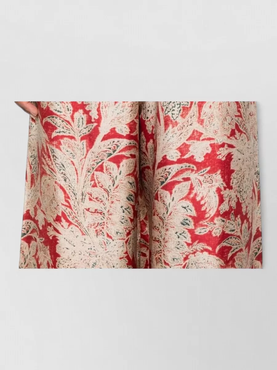 Pierre Louise Mascia Silk Printed Wide-Leg Trousers