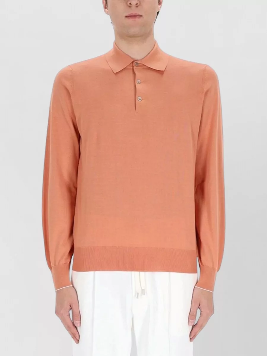 Brunello Cucinelli Cotton Knit Polo Shirt