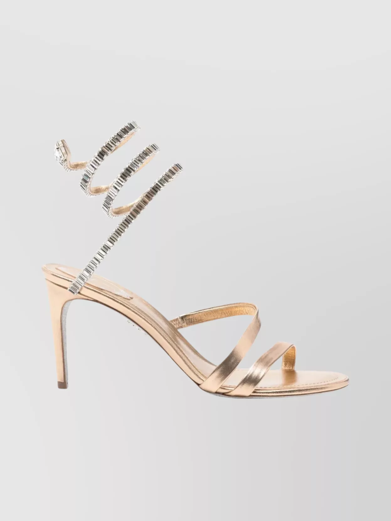 Rene Caovilla Crystal Strap Sandals Spiral Design