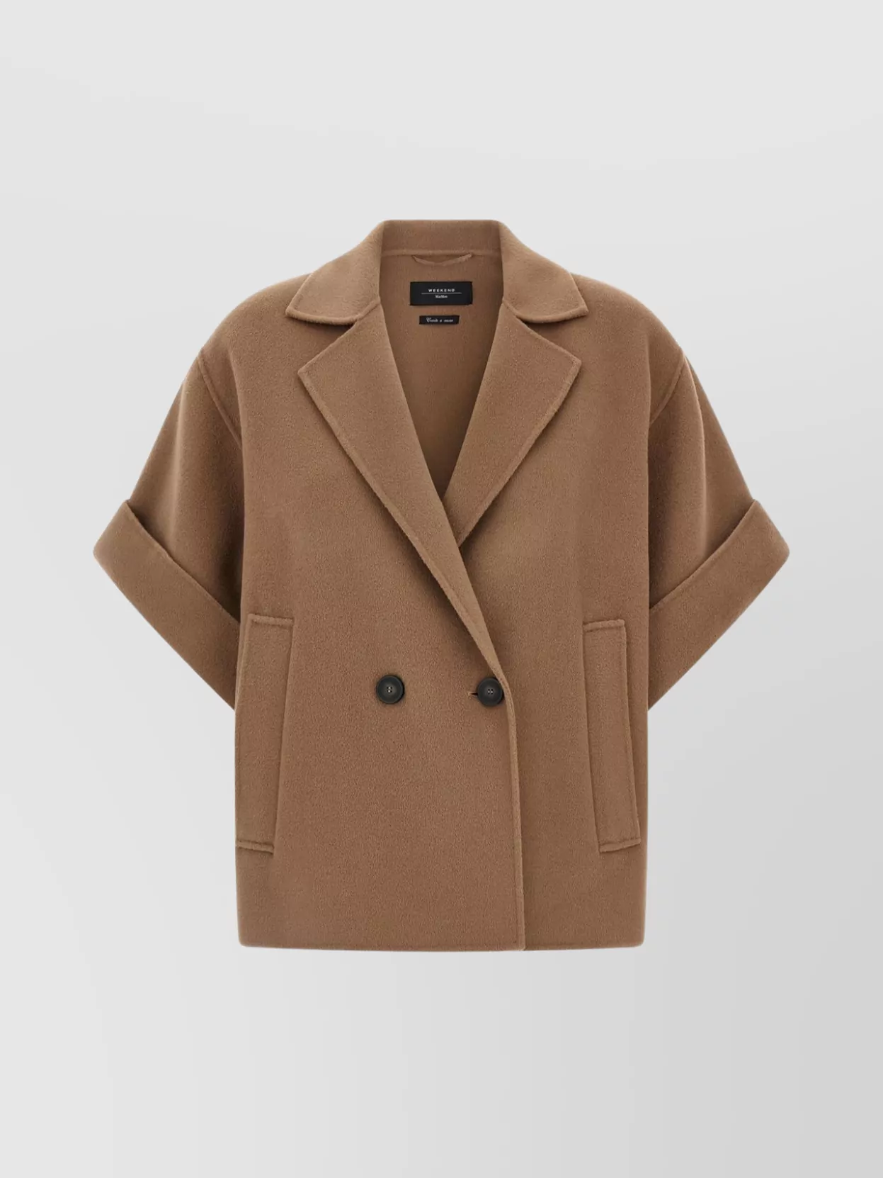 Weekend Max Mara Coat Double-breasted Front Pockets In Brown