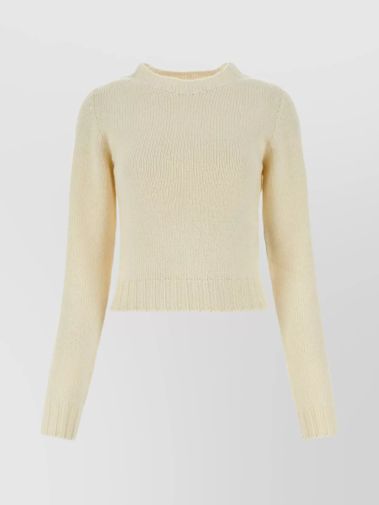 Shop Palm Angels Crew-neck Ribbed Knit Sweater