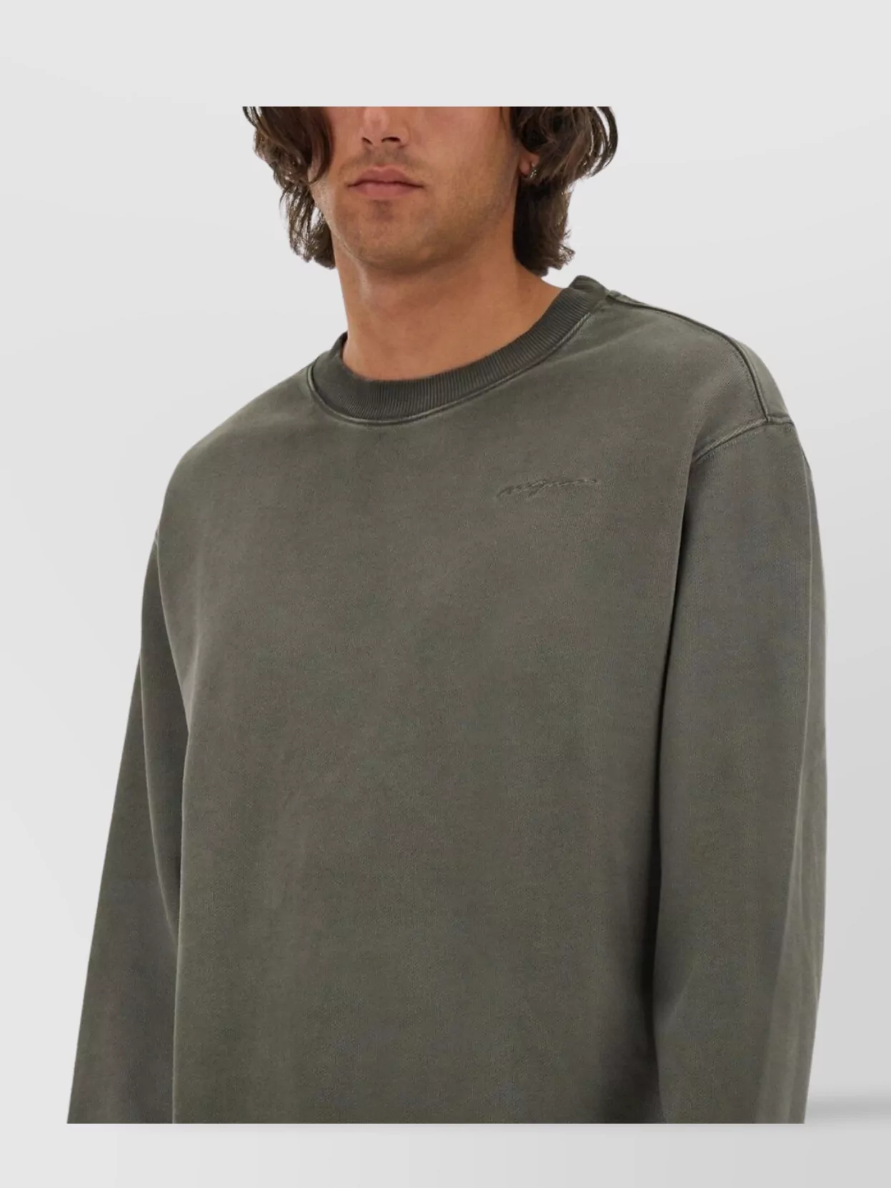 Msgm Jersey Sweatshirt Washed Out