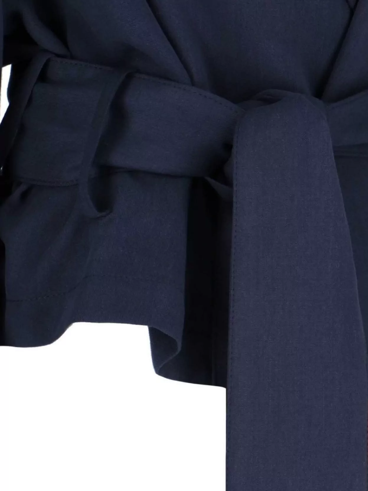 The Frankie Shop Waist Belted Jacket With Epaulettes And Lapels