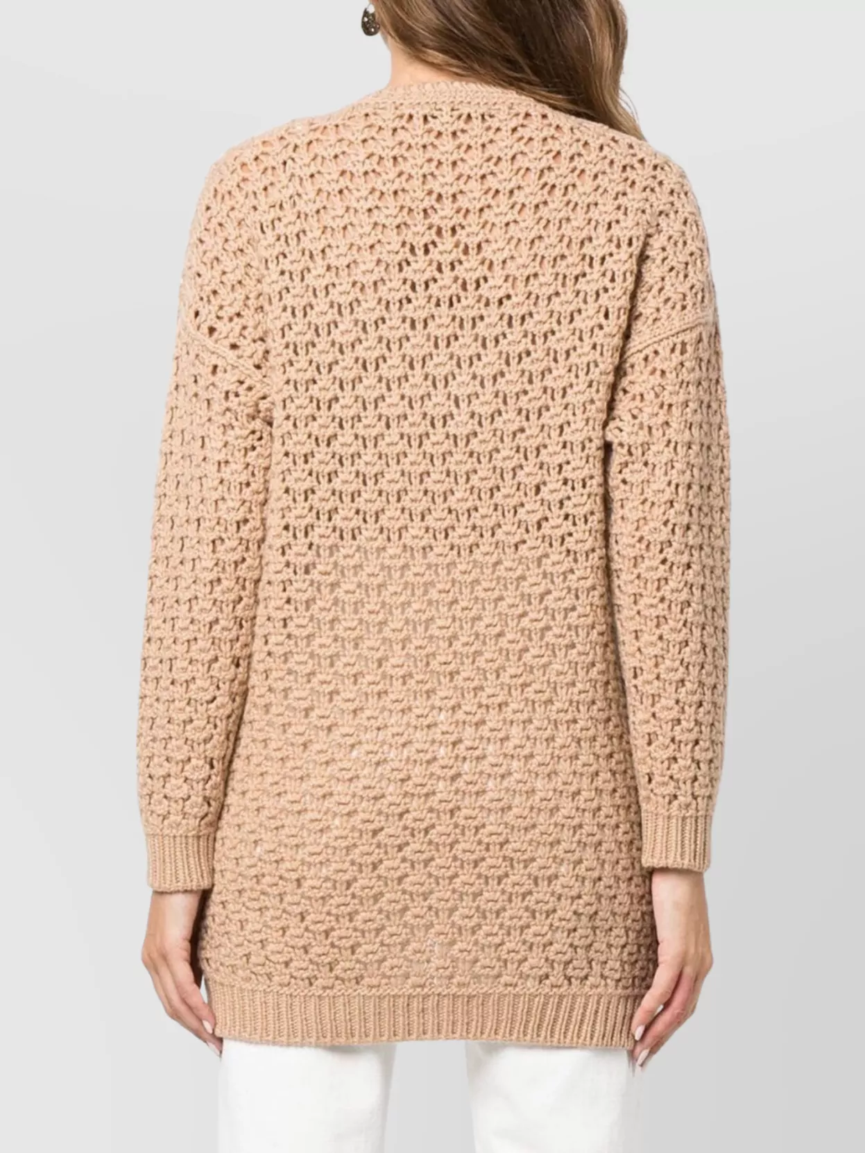 Agnona Knitwear With V Neck And Side Slits