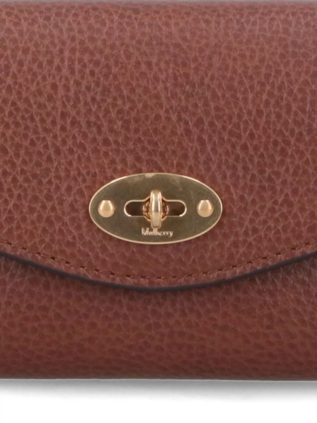 Mulberry Textured Wallet Gold-Tone Hardware