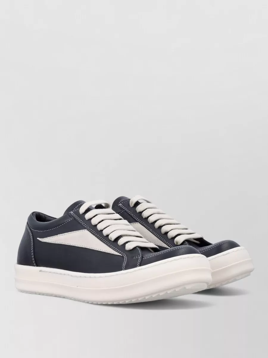 Rick Owens Archive Leather Low Top Sneakers Rubber Sole