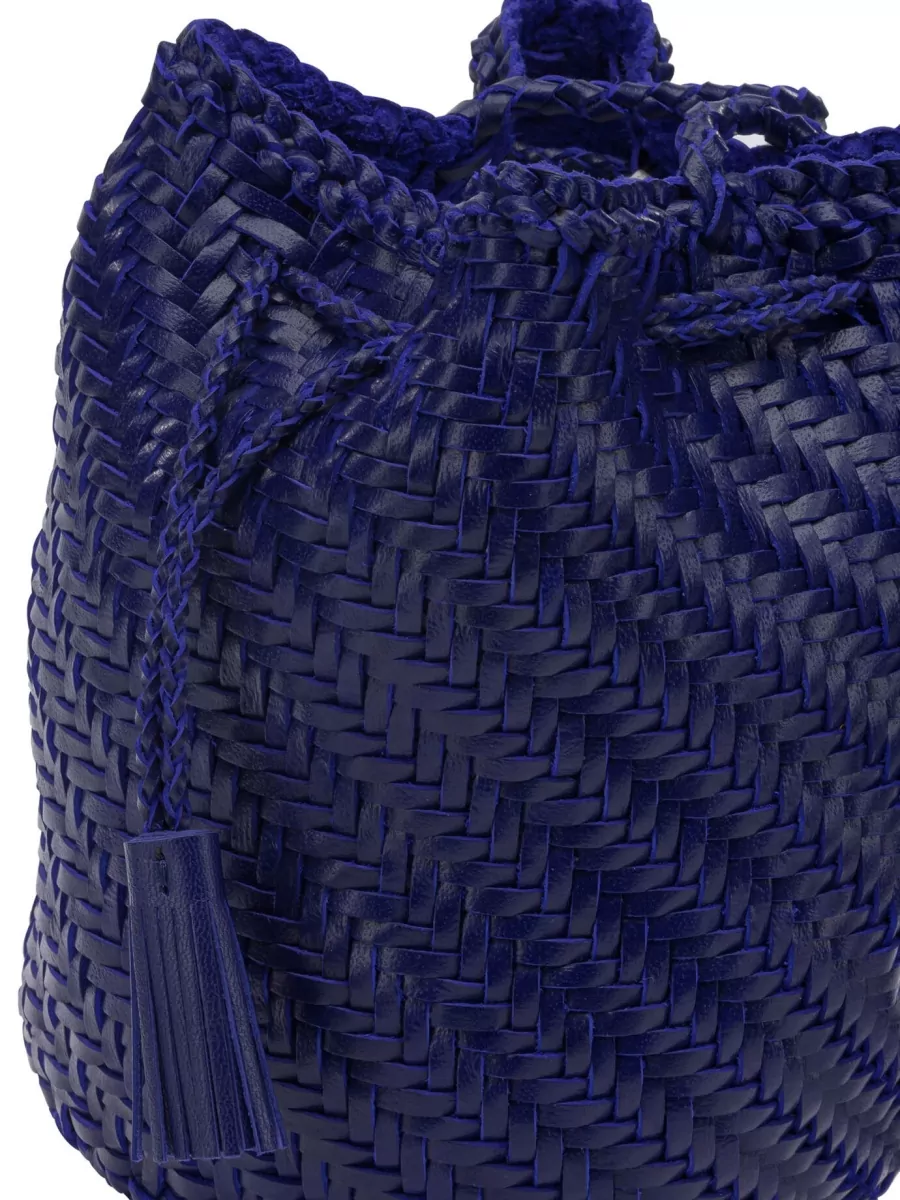 Dragon Diffusion Pompom Double Jump Mini Leather Crossbody Bag