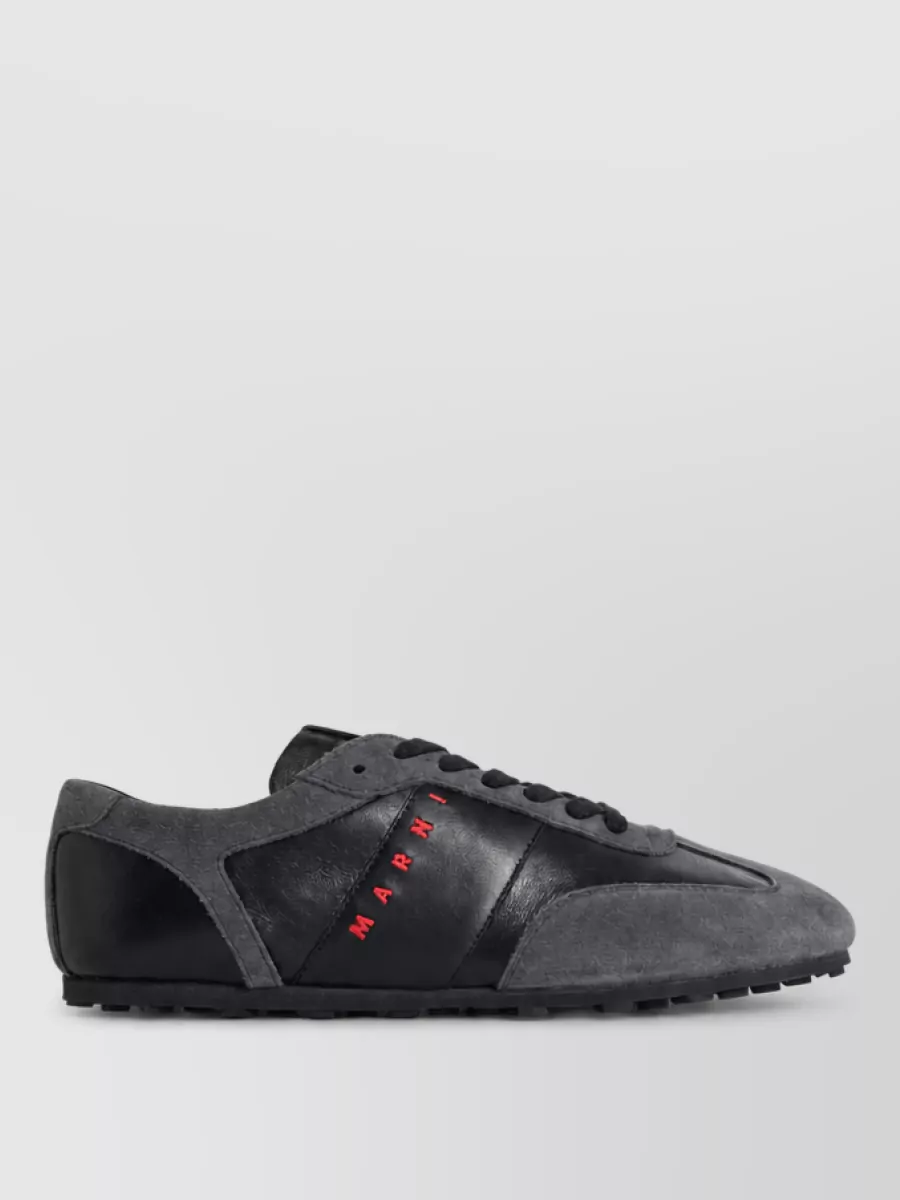 Marni Leather Lace-Up Sneakers