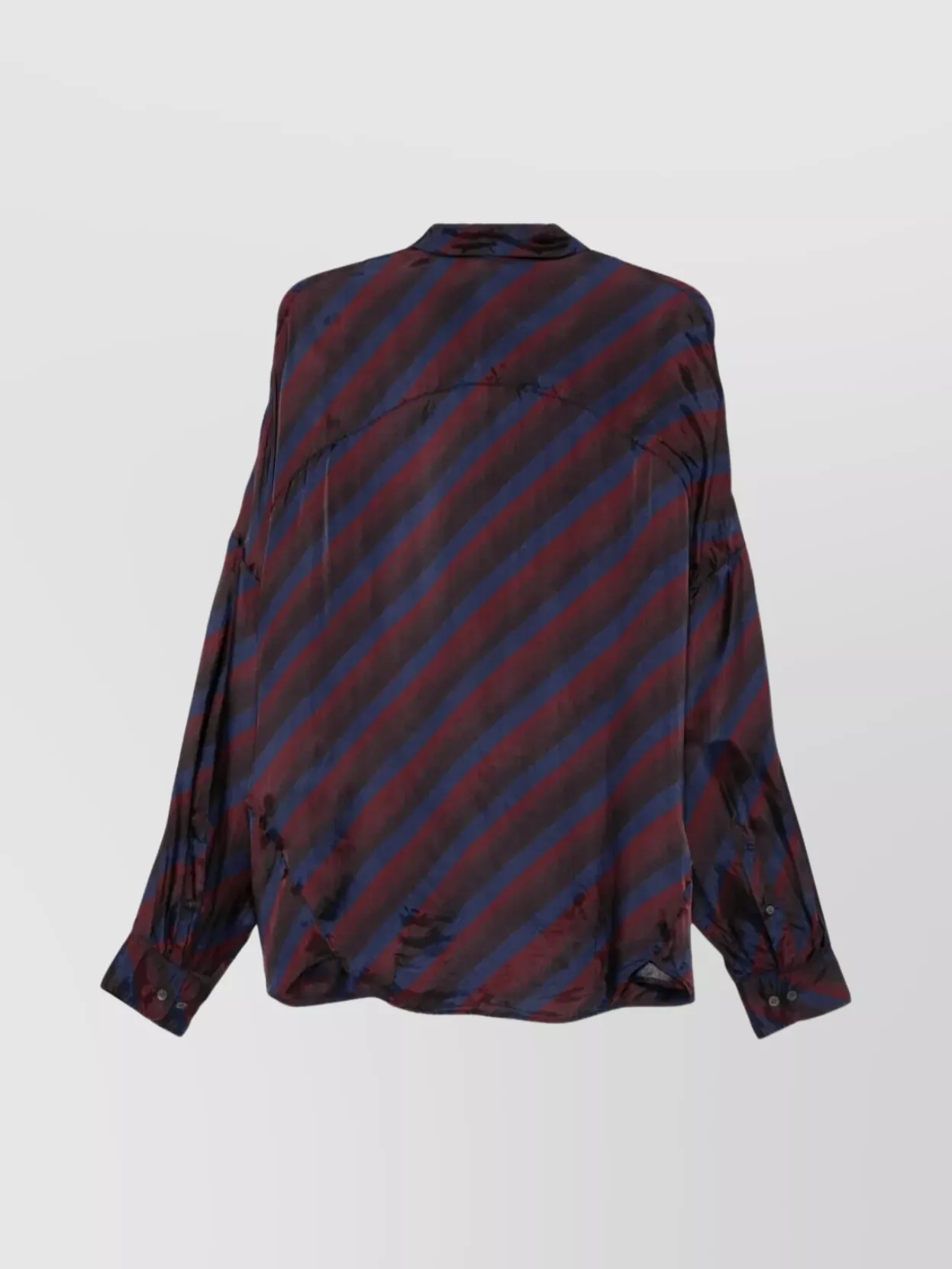 Dries Van Noten Striped Long Sleeve Collared Shirt In Multi