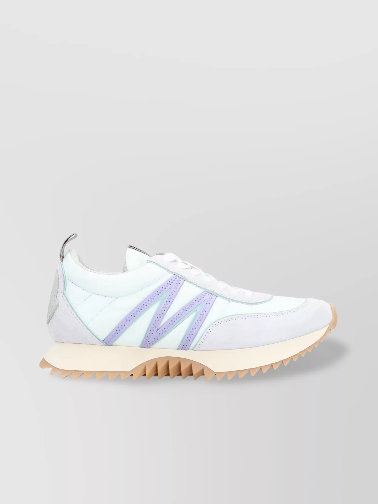 MONCLER LOW-TOP SNEAKERS WITH NYLON AND LEATHER