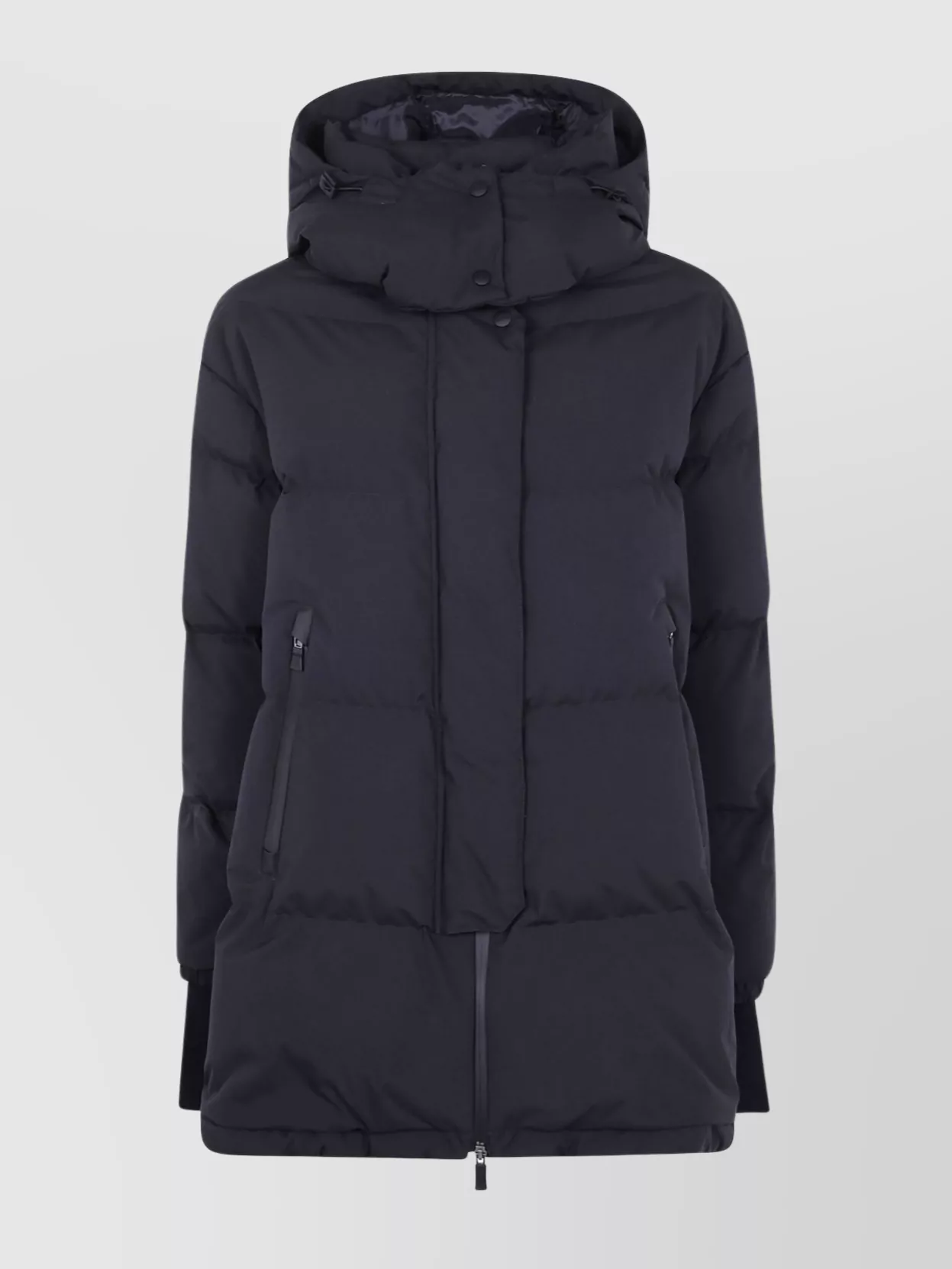 Herno Double-layer Down Jacket With Hood In Black