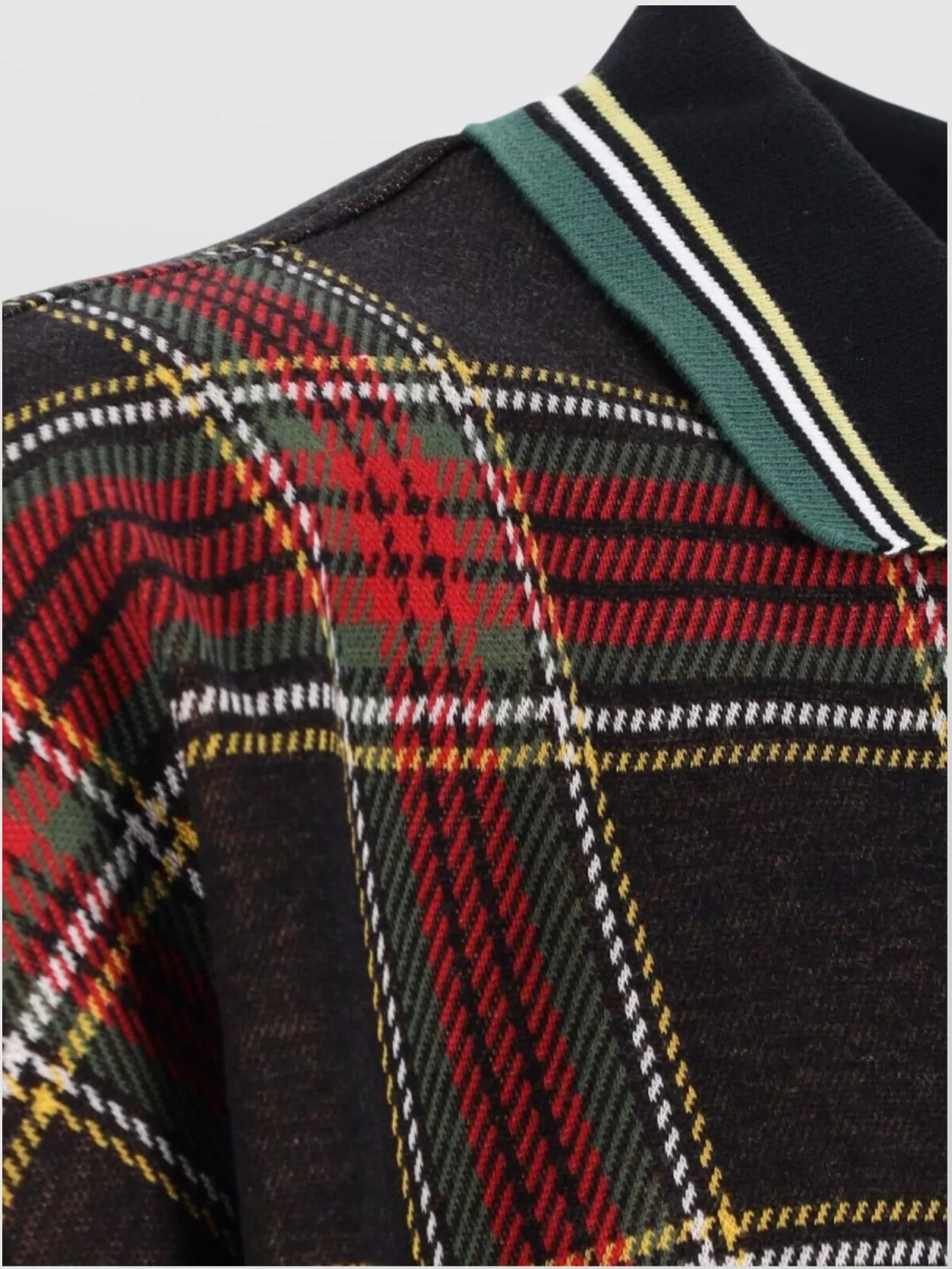 Vivienne Westwood Crewneck Sweater With Plaid Pattern And Button Detail