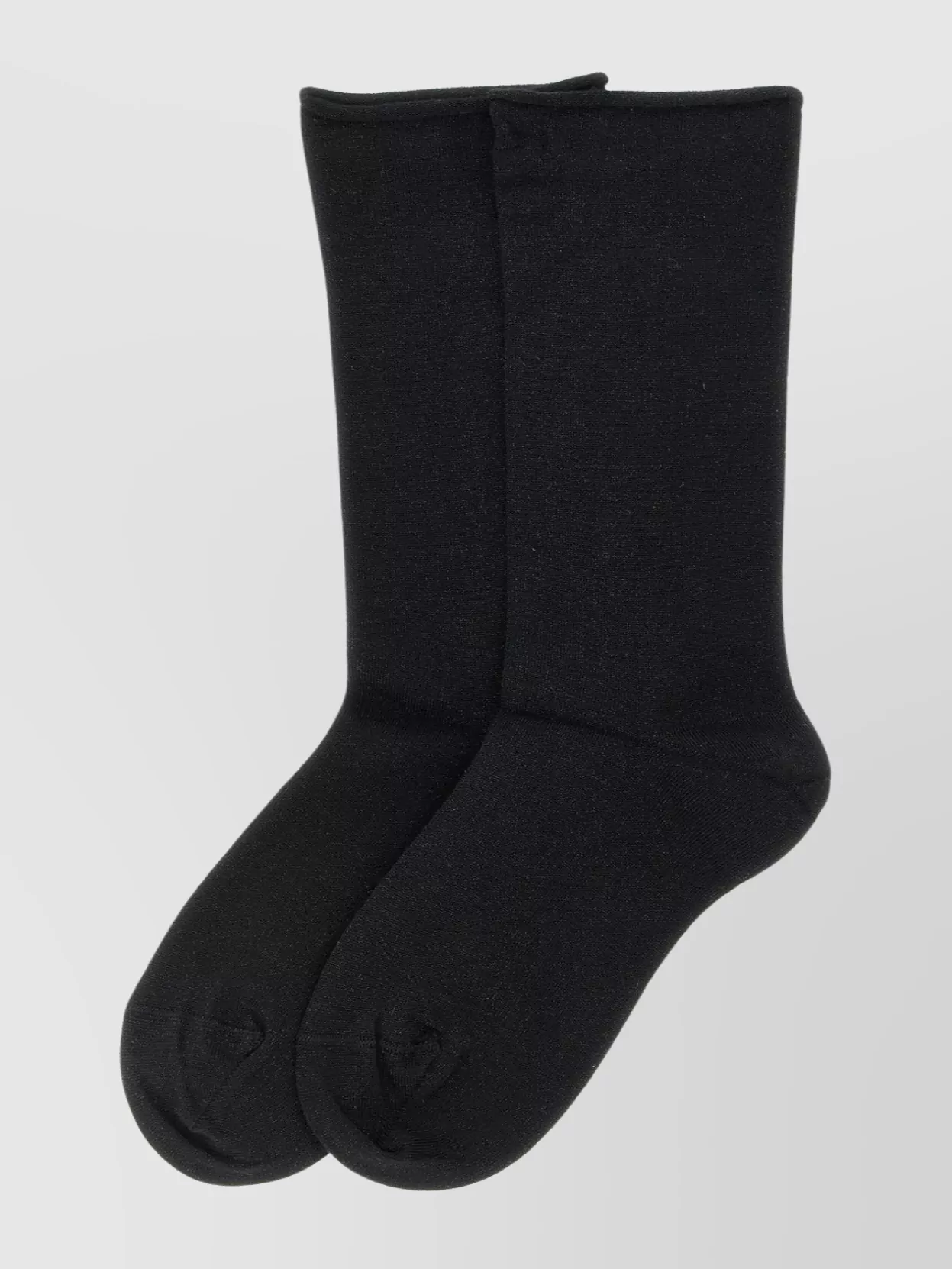 Brunello Cucinelli Shimmering Knit Mid-calf Socks In Black