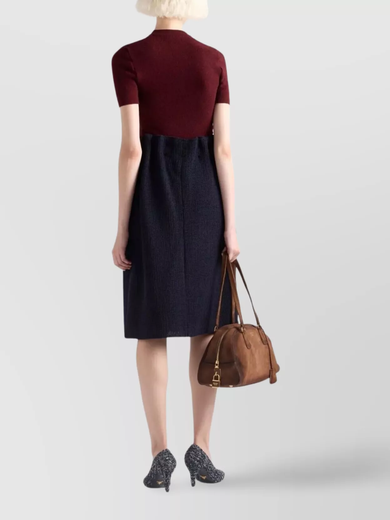 Prada Wool Sweater With Openwork Design And Chains