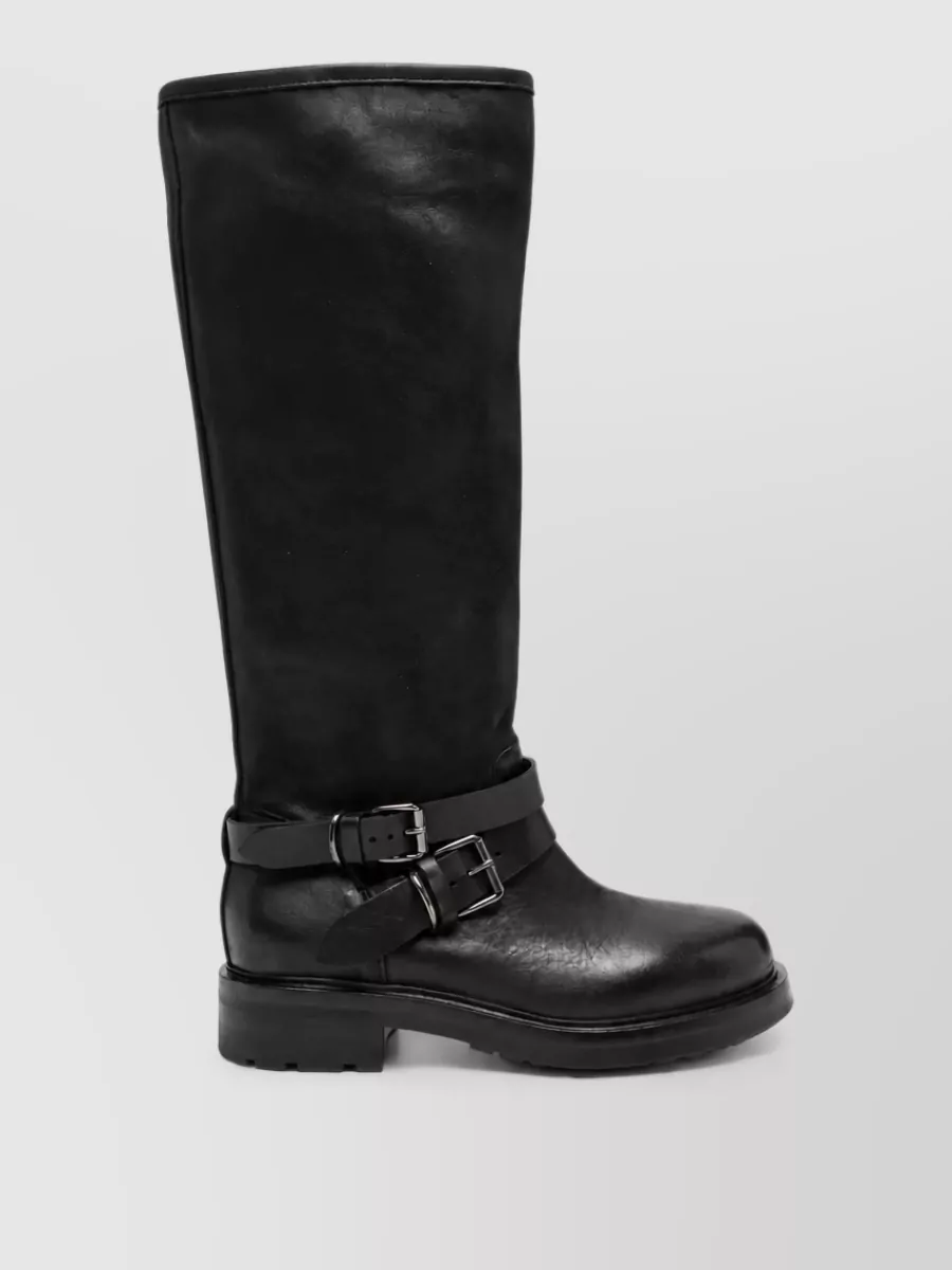 Strategia leather boston boots