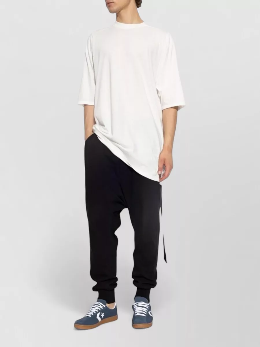 Rick Owens Drkshdw Asymmetrical Hem Crew Neck Relaxed Fit T-Shirt