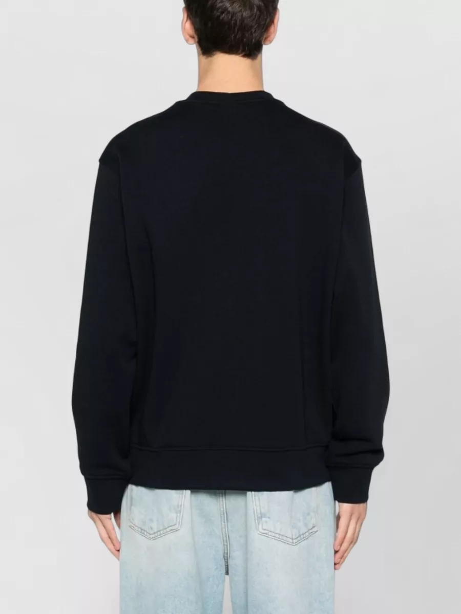 Emporio Armani Cotton Logo-Print Crew-Neck Long-Sleeve Sweatshirt