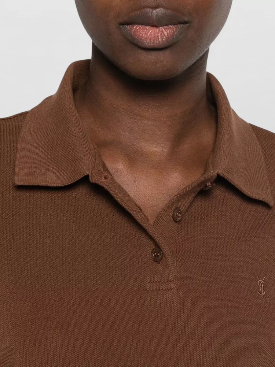 Saint Laurent Cotton Short-Sleeve Polo Shirt