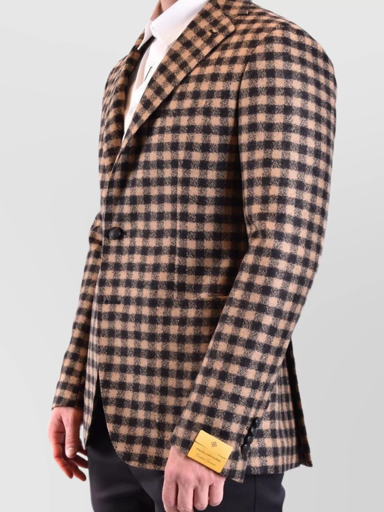 Tagliatore Checkered Front Pockets Long Sleeves Blazers