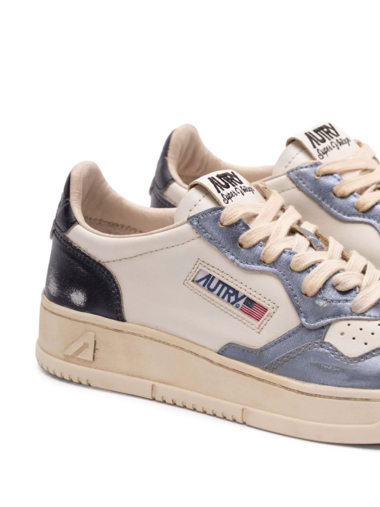 Autry Leather Panelled Sneakers With Perforated Toebox