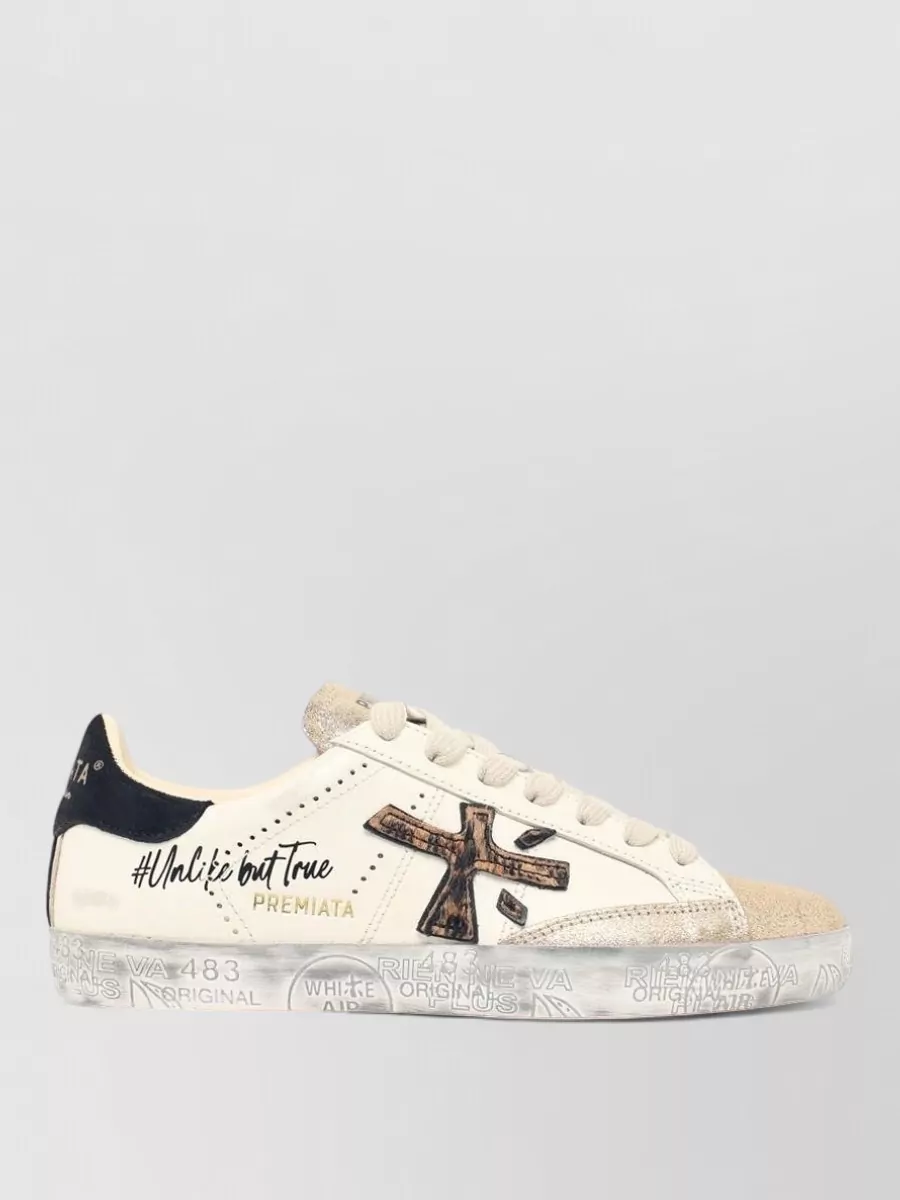 Premiata Leather Low-Top Sneakers
