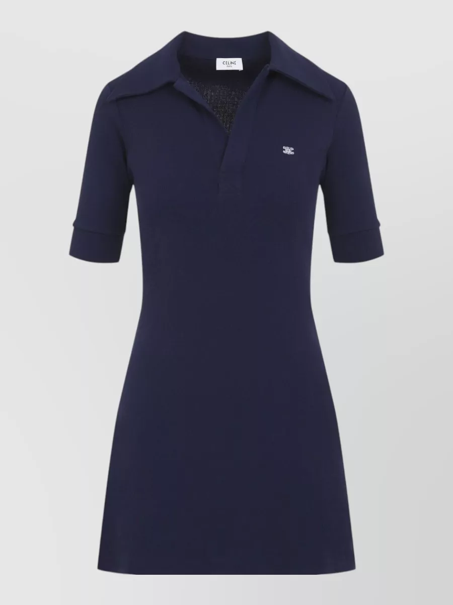 Celine Cotton Polo Mini Dress