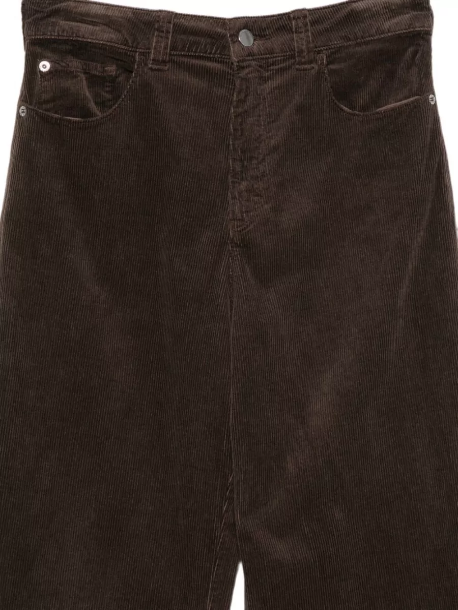 Emporio Armani Wide-Leg Velvet Jeans
