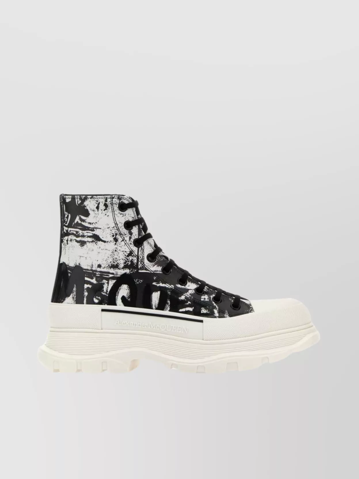 Shop Alexander Mcqueen Chunky Sole High-top Lace-up Sneakers