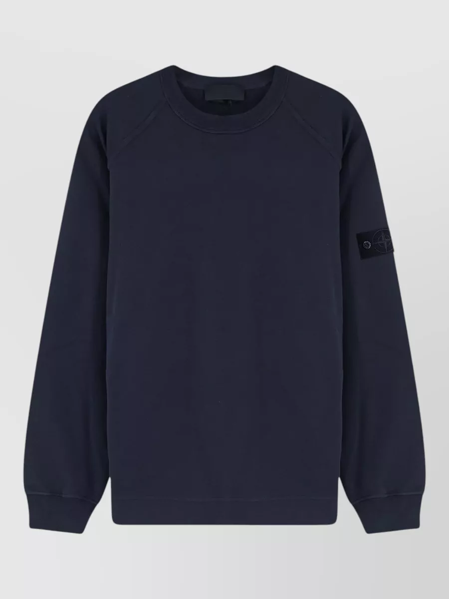Stone Island Organic Cotton Crew Neck Long-Sleeve Sweatshirt
