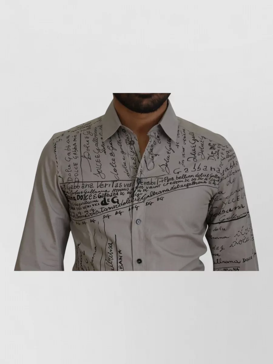 Dolce&Gabbana Cotton Printed Slim-Fit Shirt